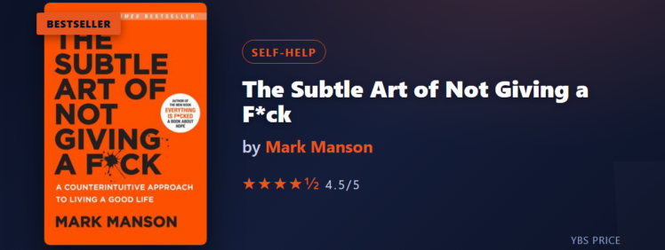 The Subtle Art of Not Giving a F*ck at Yangon Book Shop