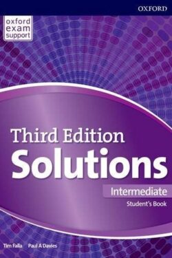 Solutions Third Edition Intermediate Students Book cover