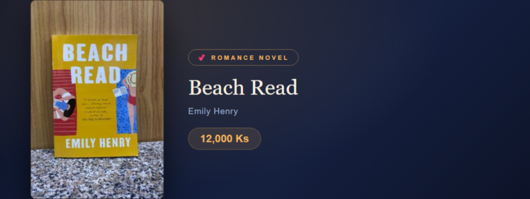 Beach Read at Yangon Book Shop