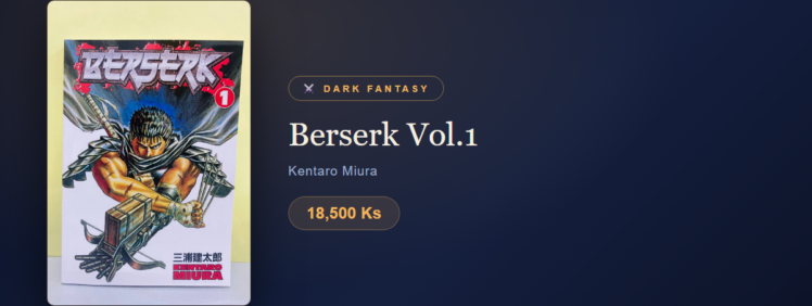 Berserk Vol.1 at Yangon Book Shop