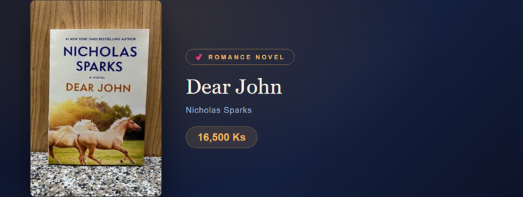 Dear John at Yangon Book Shop