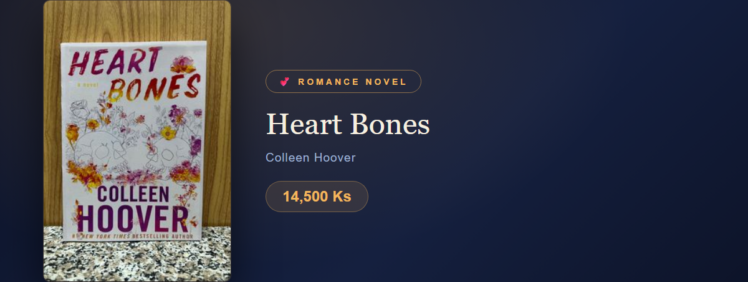 Heart Bones at Yangon Book Shop
