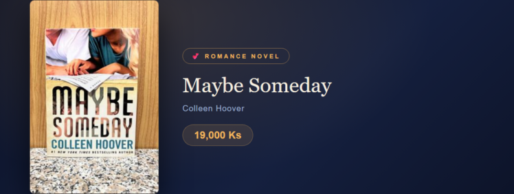 Maybe Someday at Yangon Book Shop