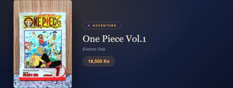 One Piece Vol.1 at Yangon Book Shop