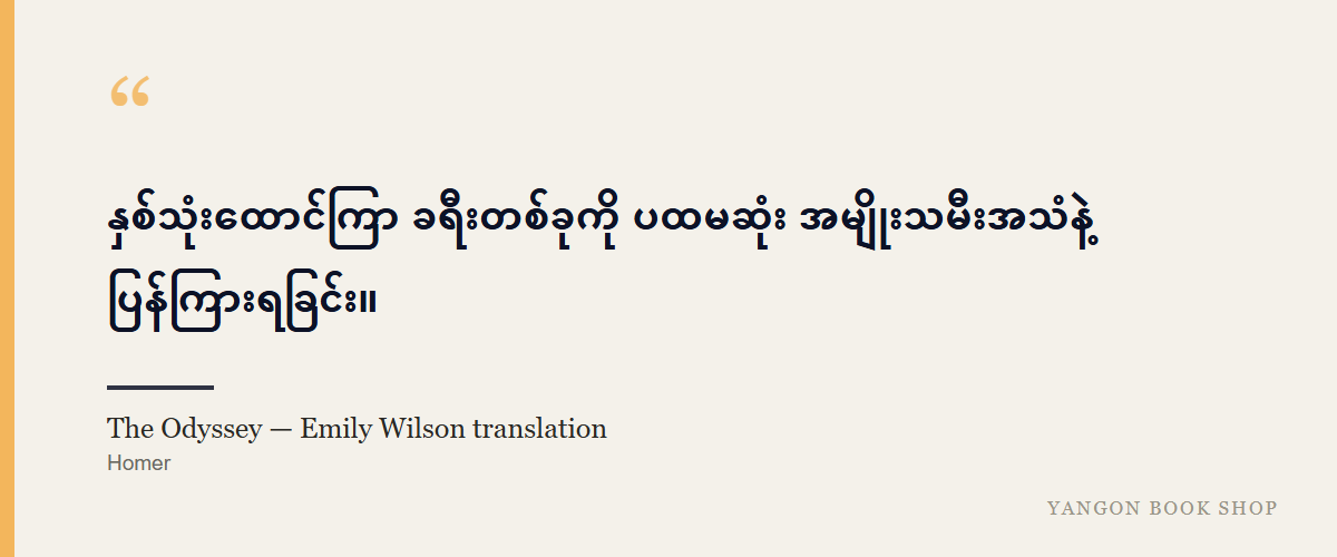 The Odyssey — Emily Wilson translation